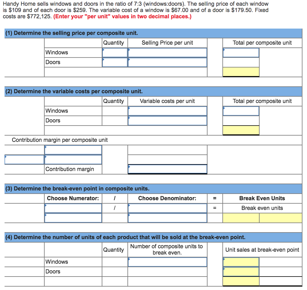 Solved Handy Home sells windows and doors in the ratio of