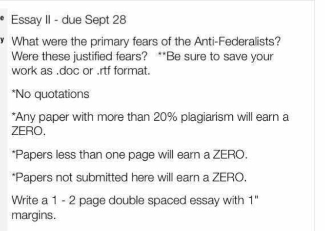 federalist and anti federalist essay