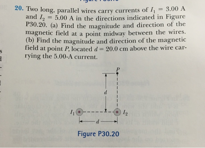 Solved Two Long, Parallel Wires Carry Currents Of I_1 = 3.00 | Chegg.com