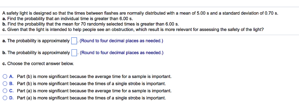 Solved A safety light is designed so that the times between | Chegg.com