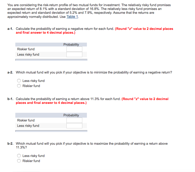 solved-you-are-considering-the-risk-return-profile-of-two-chegg