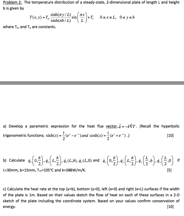 Solved The temperature distribution of a steady-state, | Chegg.com