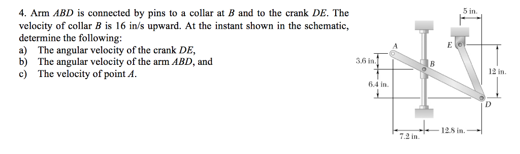 Solved Arm ABD Is Connected By Pins To A Collar At B And To | Chegg.com
