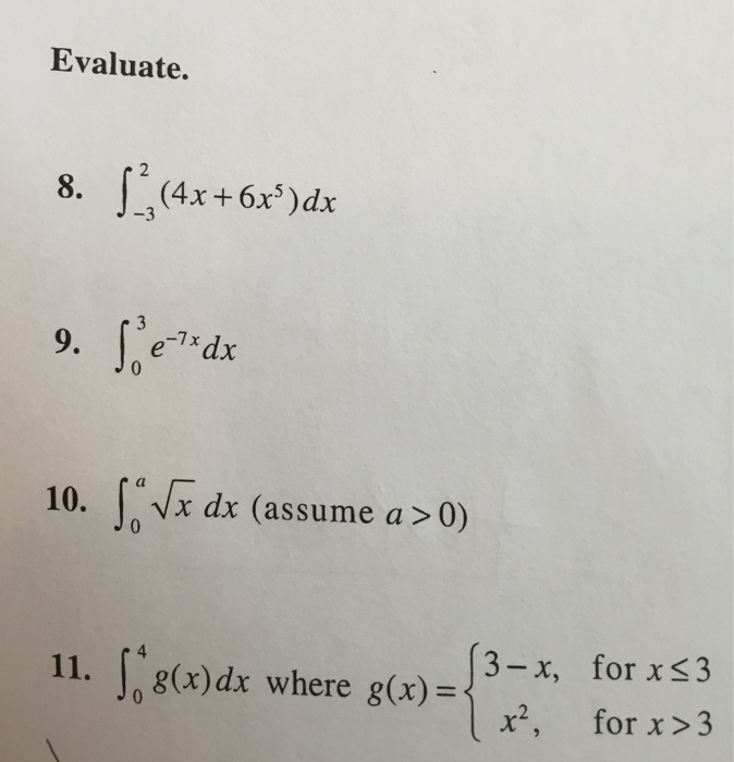 Solved Evaluate Integral 2 3 4x 6x 5 dx Integral 3 0 Chegg