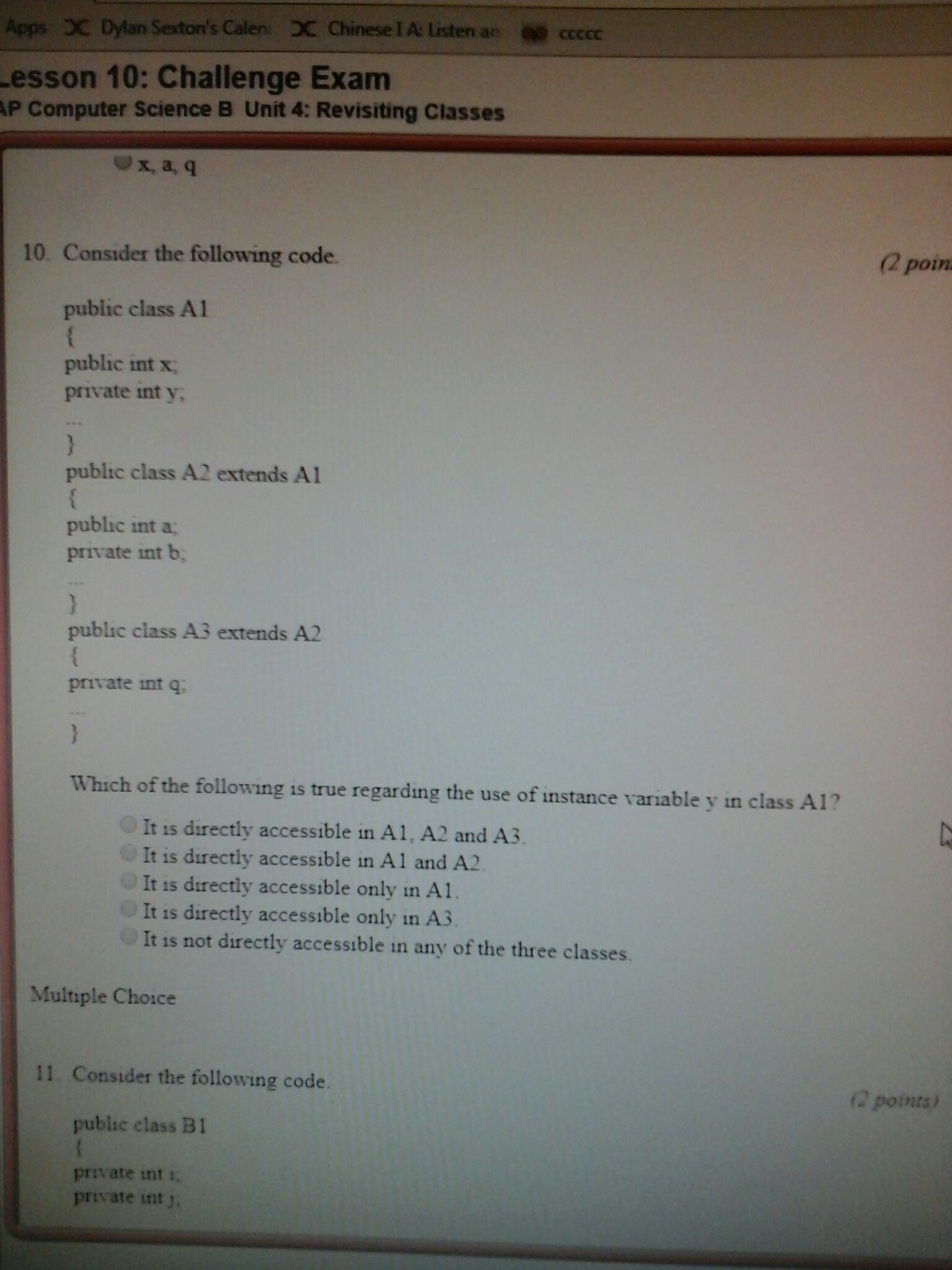 Consider the following code: 2 poirnts) ArrayList