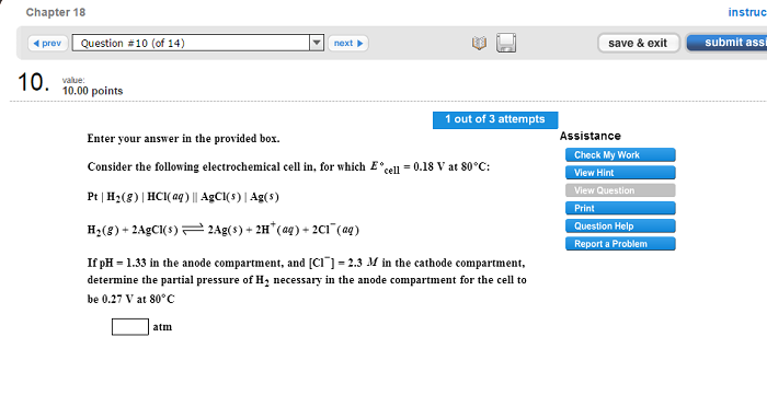 Solved Determine the partial pressure of H2 in the | Chegg.com