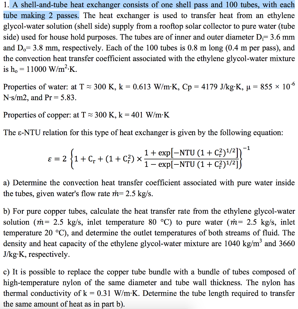 Concentric Tube Heat Exchanger Lab Report - Jacob Fraser