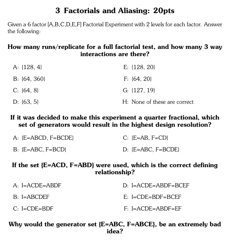 3-factorials-and-aliasing-given-a-6-factor-chegg