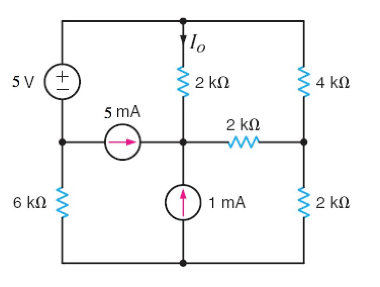 Solved Find Io in the circuit in the figure using mesh | Chegg.com