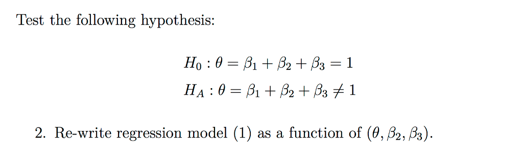 how to write regression hypothesis