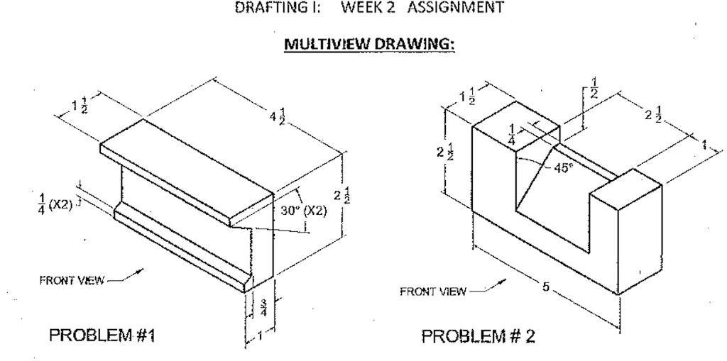 Solved I need a drawing of the Front, Top, & Right Side view | Chegg.com