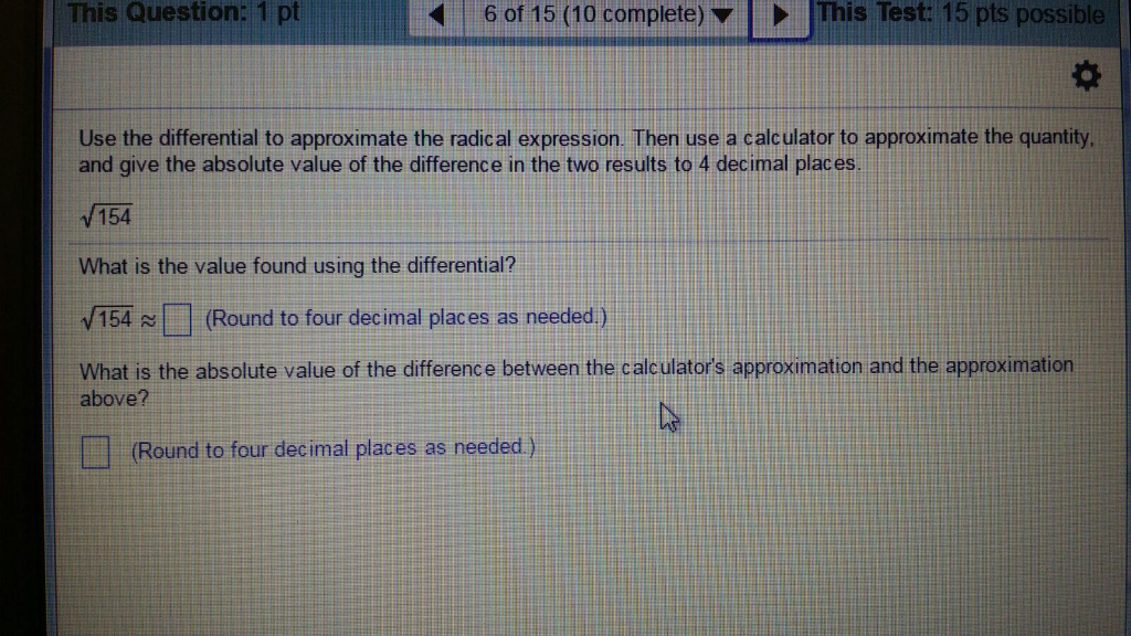 solved-use-the-differential-to-approximate-the-radical-chegg