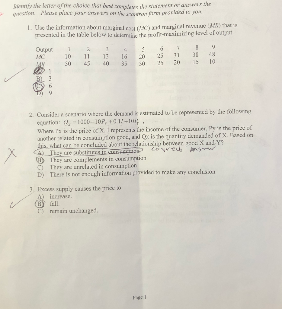 Solved dentify the letter of the choice that best completes | Chegg.com