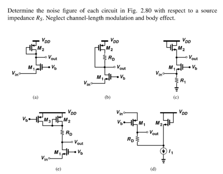 Solved Determine the noise figure of each circuit in Fig.