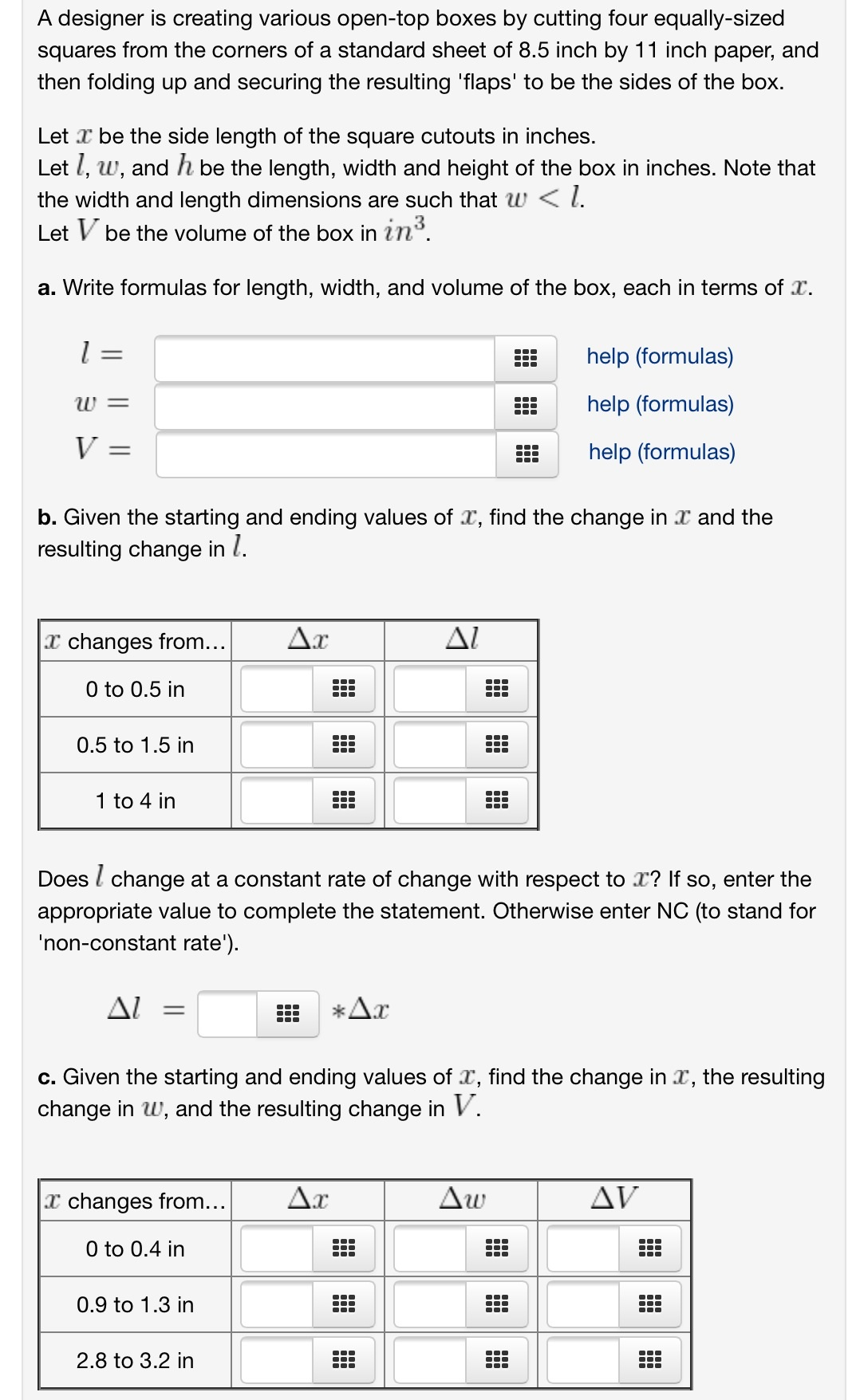 Solved A designer is creating various opentop boxes by