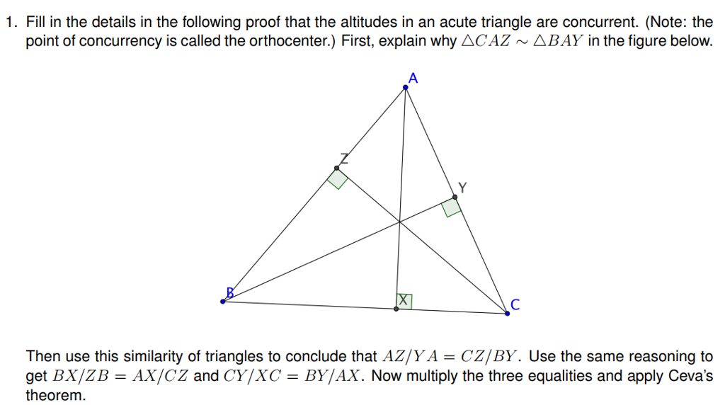 Solved 1. Fill in the details in the following proof that | Chegg.com