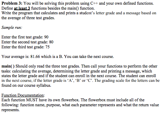 Solved You will be solving this problem using C++ and your | Chegg.com