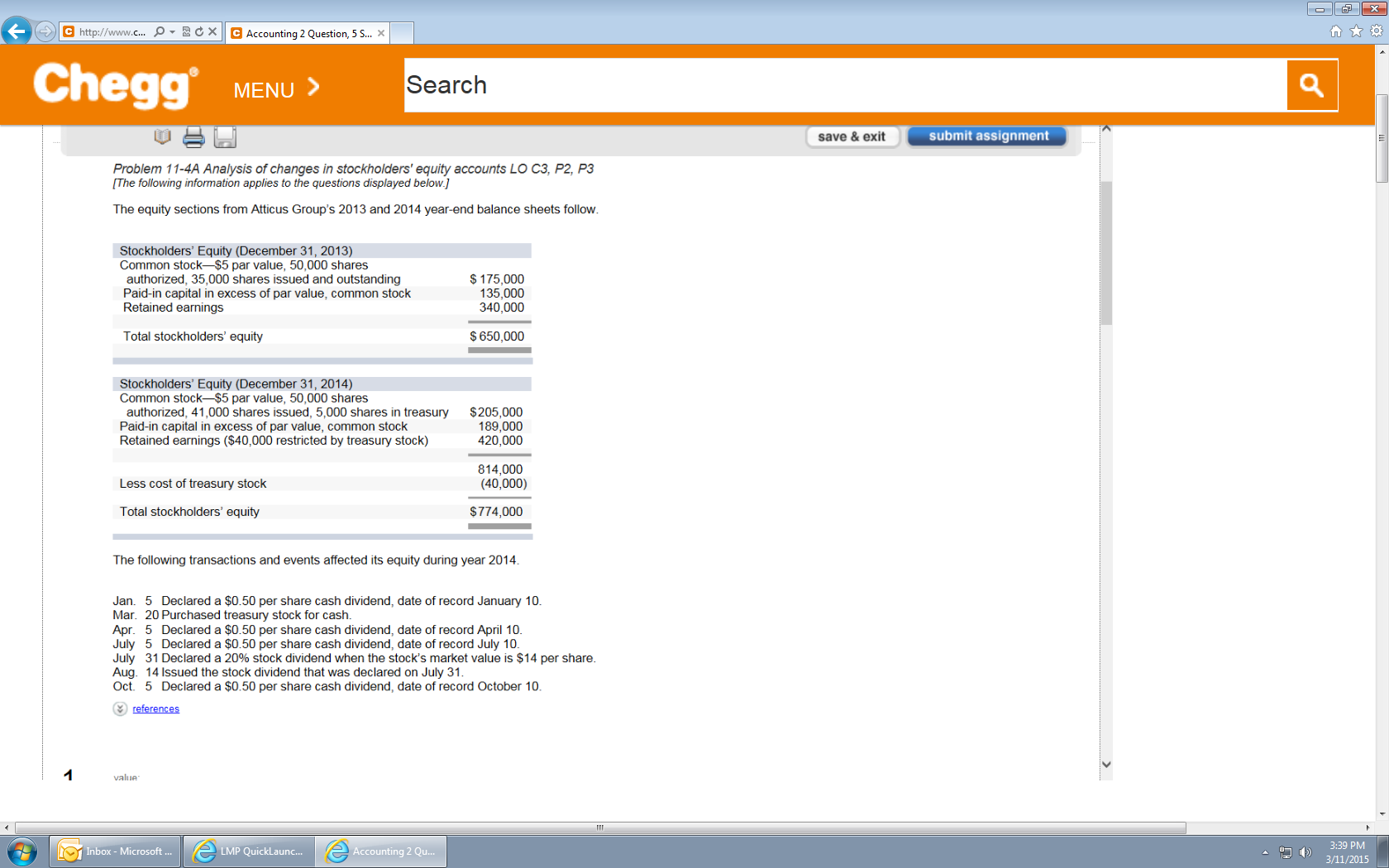 Solved Accounting 2 question, ONLY 1 QUESTION. 5 stars for | Chegg.com