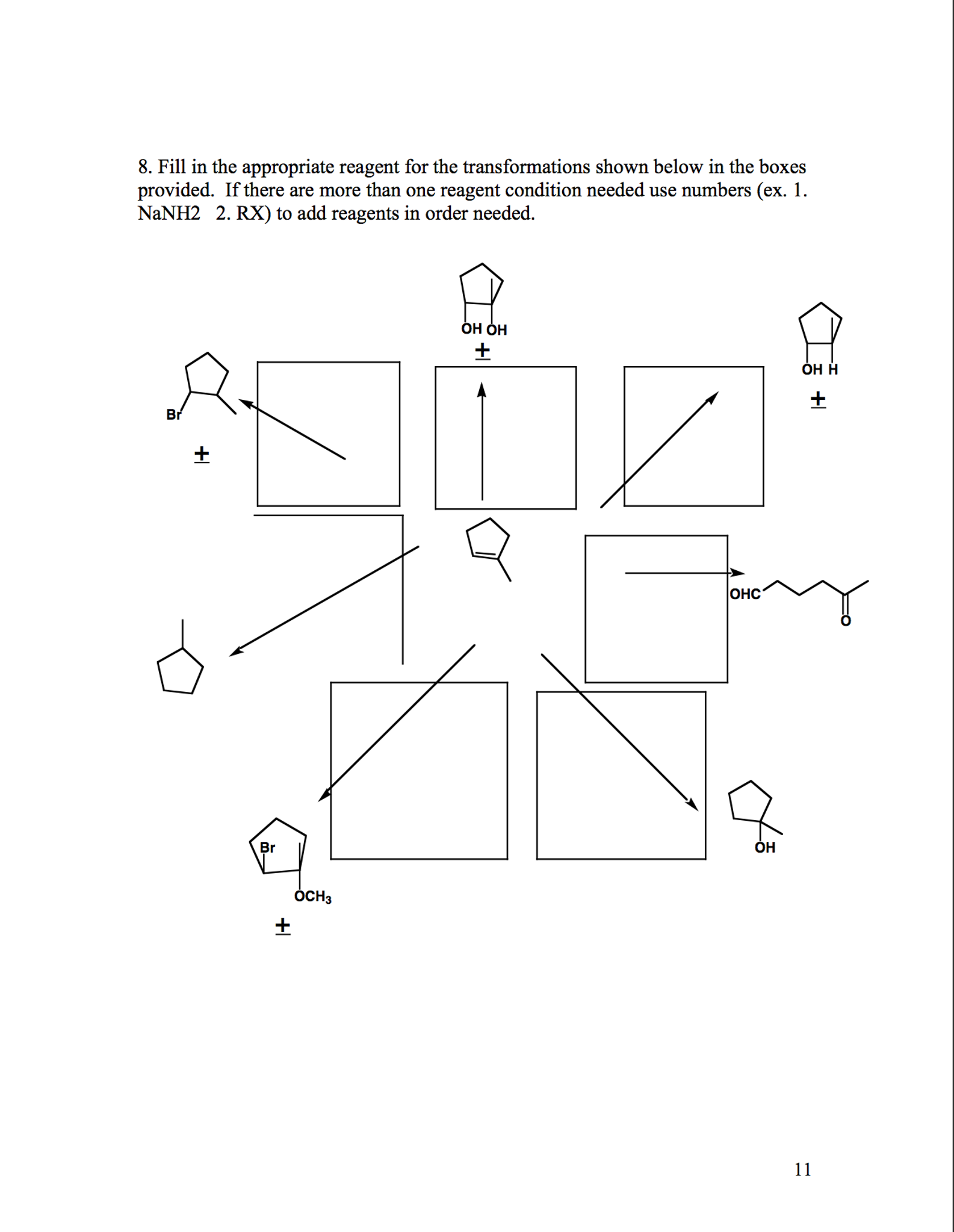 Solved Fill In The Appropriate Reagent For The | Chegg.com