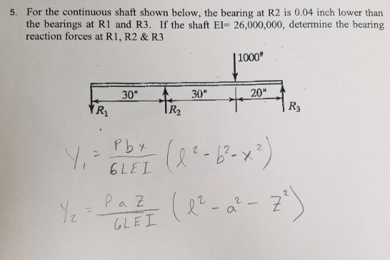 Solved For The Continuous Shaft Shown Below The Bearing At 0047