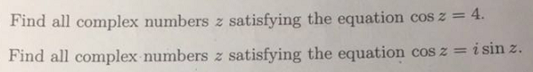 total number of complex numbers z satisfying