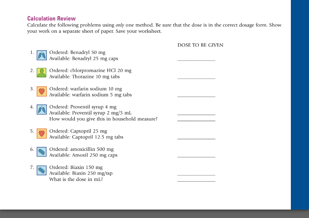 Dosage Calculation Worksheet Grade Worksheet Printable