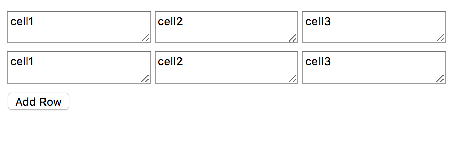 Solved I want to be able to add a row with the same elements | Chegg.com