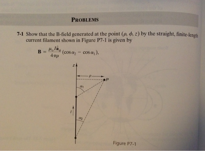 Solved Show That The B-field Generated At The Point (p, Phi, | Chegg.com