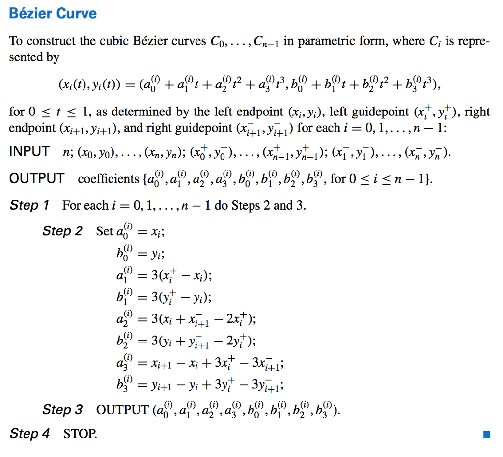 Numerical Analysis 9th Edition 3.6 Parametric