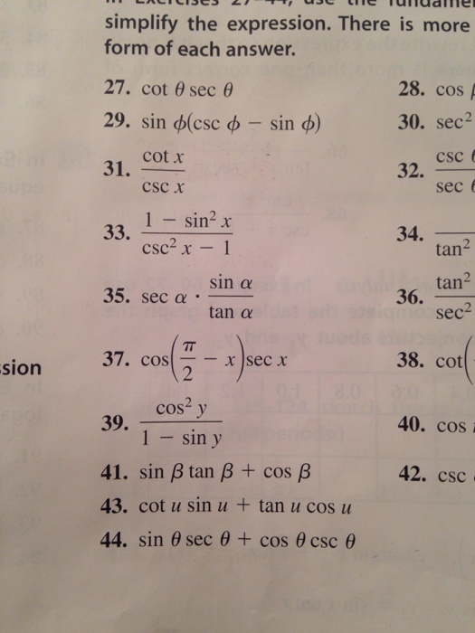 Solved simplify the expression. There is more form of each | Chegg.com