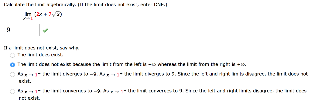 solved-the-calculate-the-limit-algebraically-if-the-limit-chegg