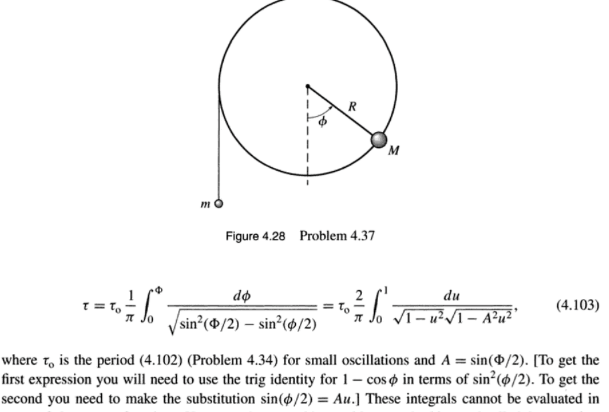 m O Figure 4.28 Problem 4.37 (4.103) sin (4/2) sin | Chegg.com