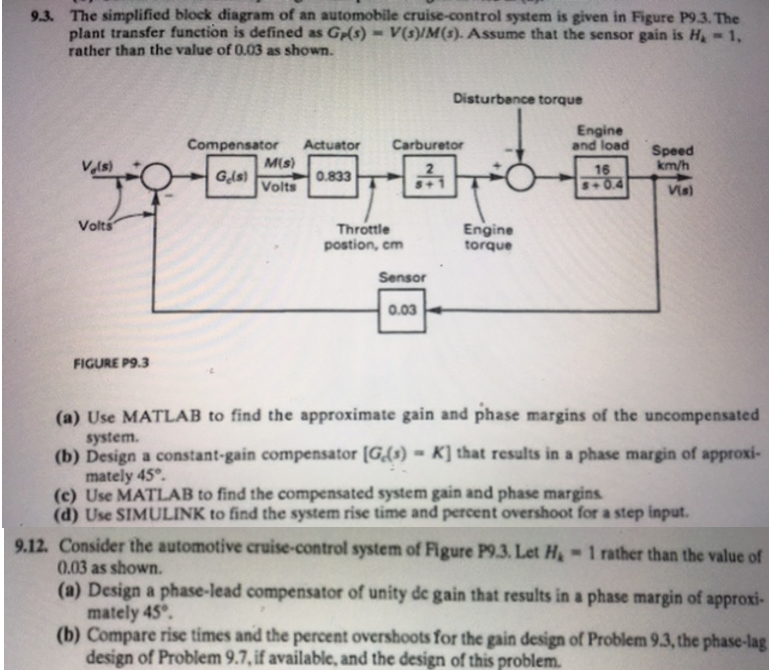 solved-9-3-the-simplified-block-diagram-of-an-automobile-chegg