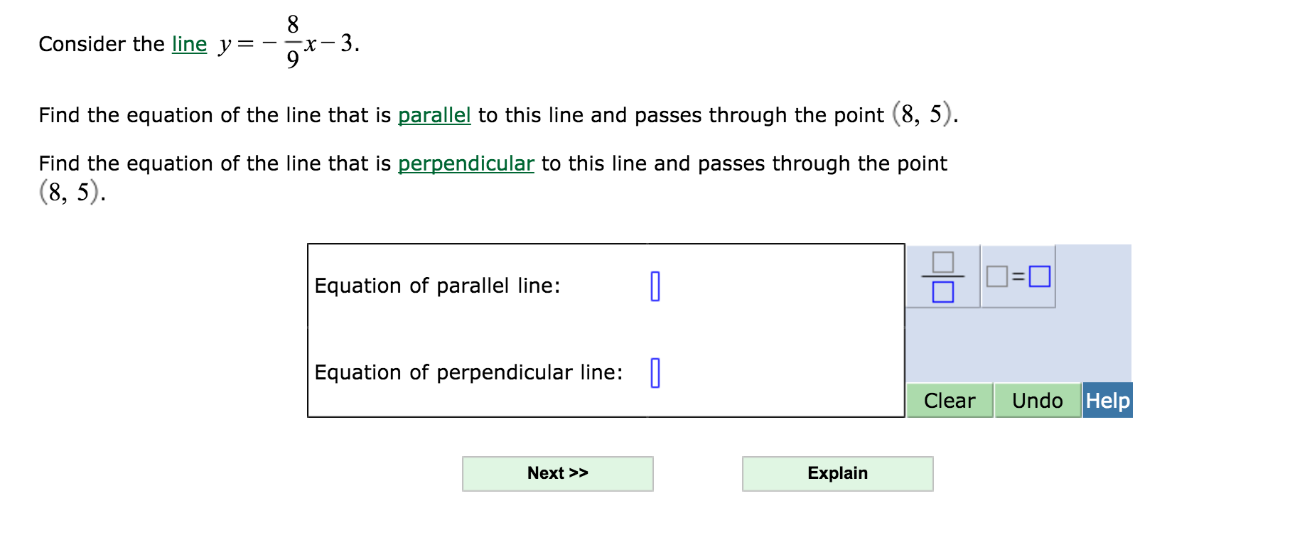 solved-consider-the-line-y-8-9x-3-find-the-equation-of-chegg