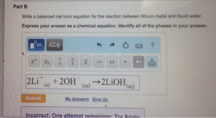 Solved Write A Balanced Net Ionic Equation For The Reaction 9167