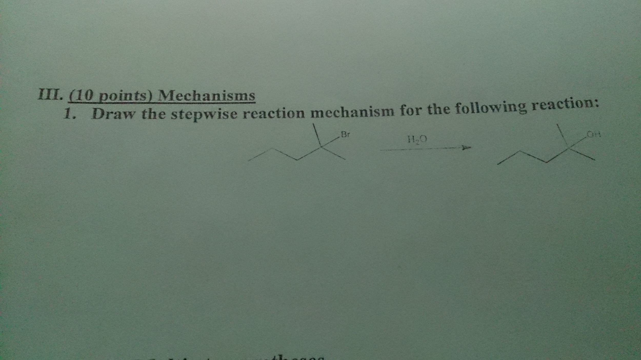 Solved Mechanisms 1. Draw the stepwise reaction mechanism | Chegg.com