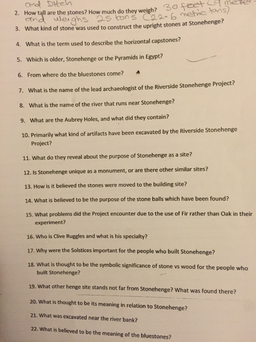 Solved How tall are the stones? How much do they weigh?