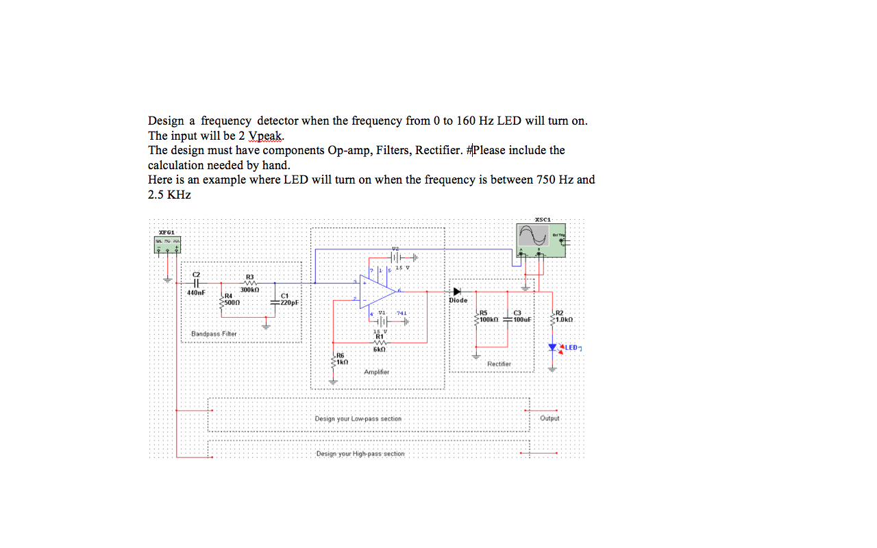 Design a frequency detector when the frequency from 0 Circuit Diagram