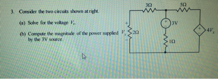 Solved Consider the two circuits shown at right. Solve for | Chegg.com