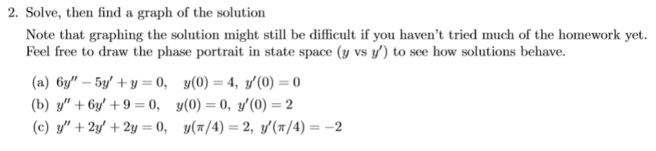 Solved 2. Solve, then find a graph of the solution Note that | Chegg.com