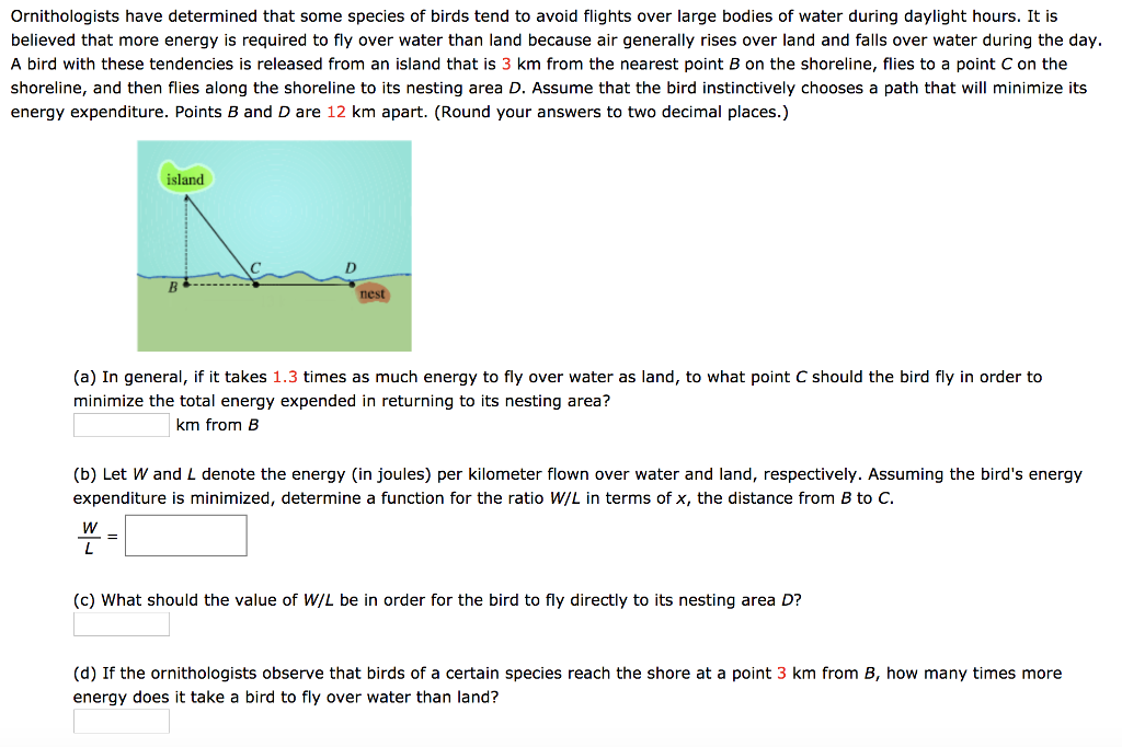Solved Ornithologists have determined that some species of