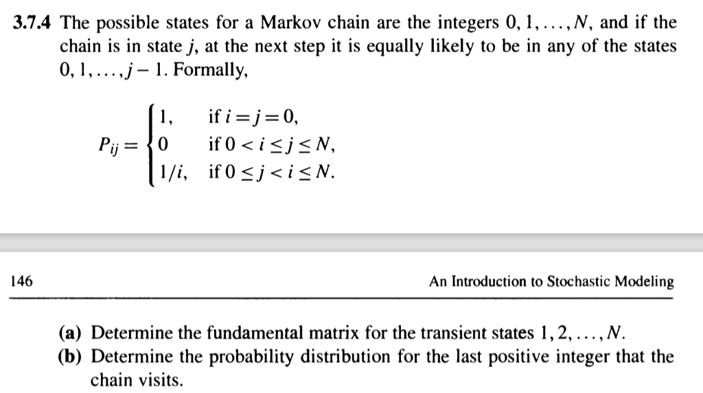 Solved The Possible States For A Markov Chain Are The | Chegg.com