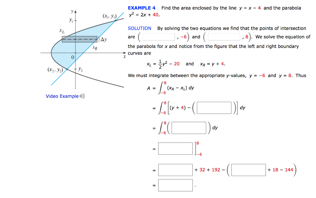 Solved Find the area enclosed by the line y = x - 4 and | Chegg.com