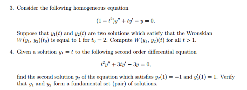 Solved Consider the following homogeneous equation (1 - | Chegg.com