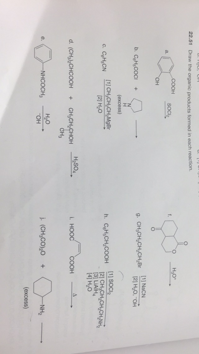 Solved Draw The Organic Products Formed In Each Reaction.