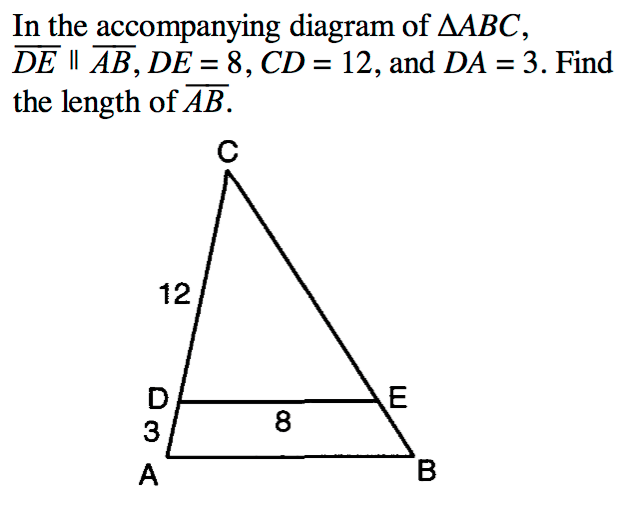 Solved In the diagram of triangle ABC, DE