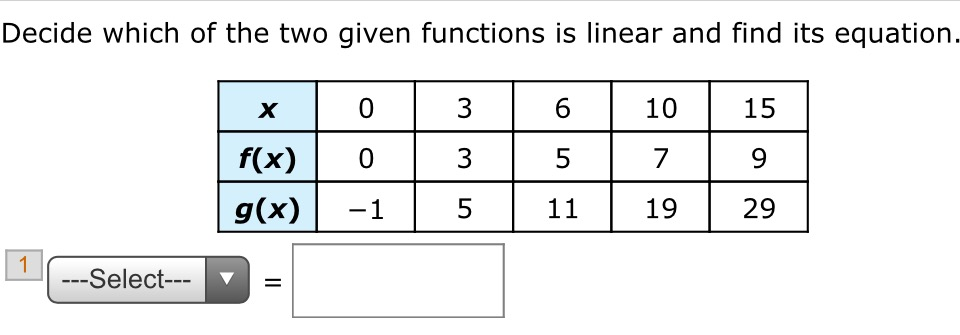 Solved Decide which of the two given functions is linear and | Chegg.com