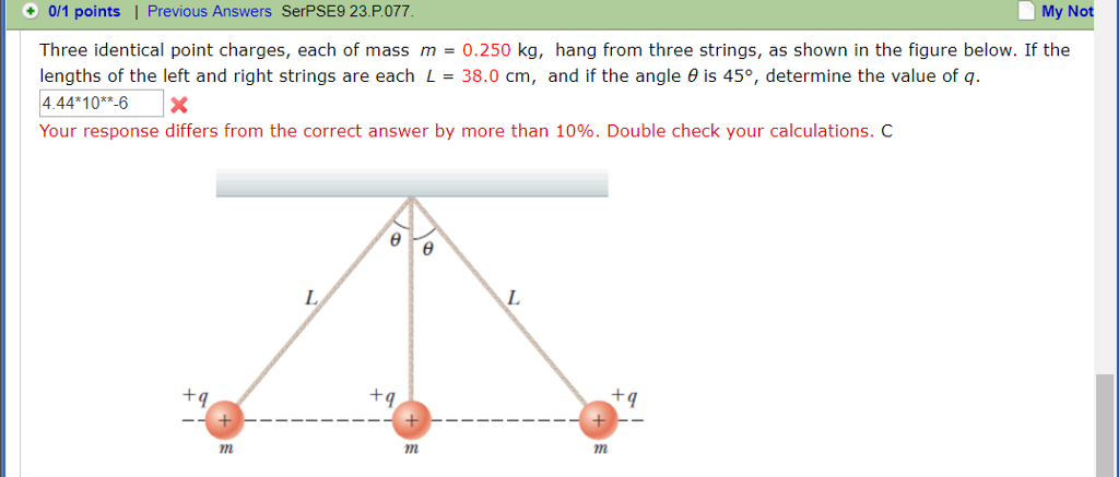 Solved Three identical point charges, each of mass m = 0.250 | Chegg.com