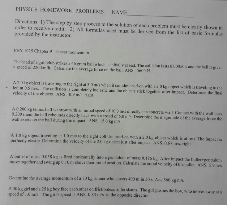 Solved The head of a golf club strikes a 46 gram ball which