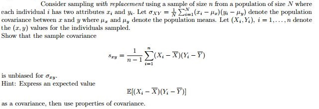 Solved Consider sampling with replacement using a sample of | Chegg.com